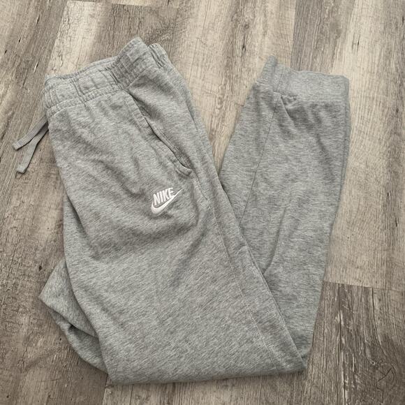 NIKE Sportswear Joggers Mens Sz Small Gray Drawstring Pant Jersey Light 804461 - Picture 1 of 7
